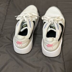Nike Air White & Cream Sneakers | Black Swoosh | Women’s Size 11